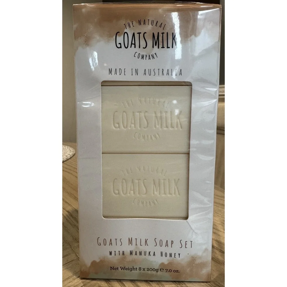 The Natural Goats Milk Company 8‎ Bar Soap Set Manuka Honey Made Australia New